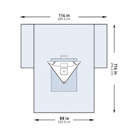 Mckesson Heavy-Duty Knee Arthroscopy Drape, 114 x 88 x 116 Inch 183-I80-09153G-S